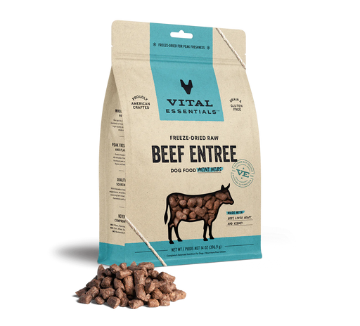 Vital Essentials | Beef Nibs Freeze-Dried Dog Food 14 oz