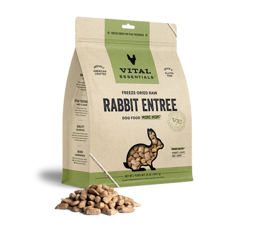 Vital Essentials | Rabbit Nibs Freeze-Dried Dog Food 14 oz