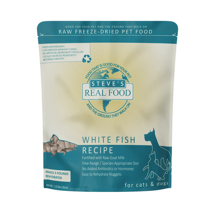 Steve's Real Food | Freeze-Dried Whitefish Recipe Dog Food 20 oz