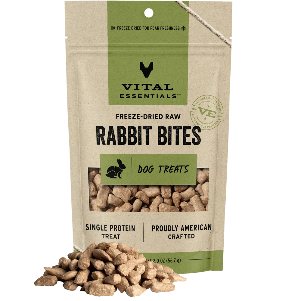 Vital Essentials | Rabbit Bites Freeze-Dried Dog Treats 2 oz