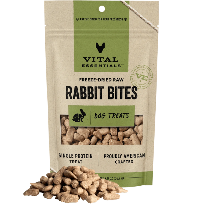 Vital Essentials | Rabbit Bites Freeze-Dried Dog Treats 2 oz