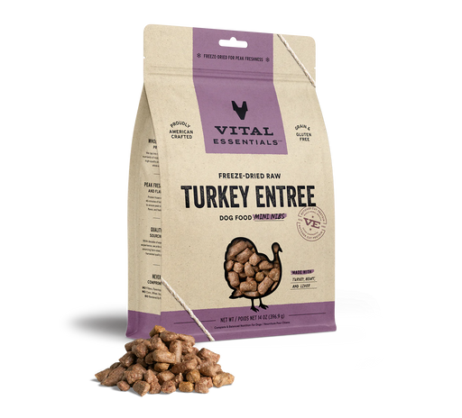 Vital Essentials | Turkey Nibs Freeze-Dried Dog Food 14 oz