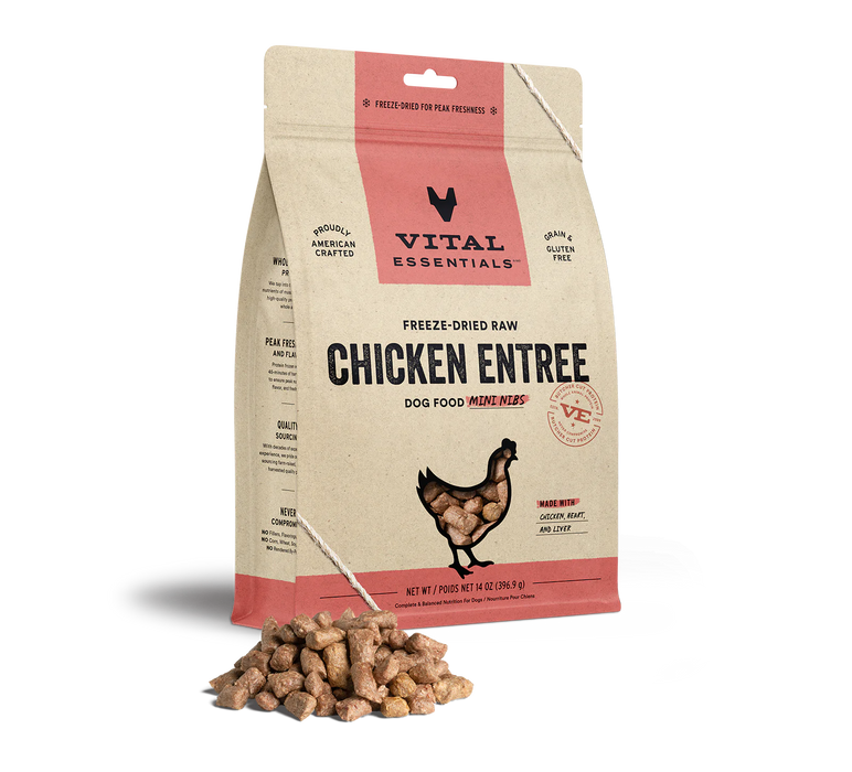 Vital Essentials | Chicken Nibs Freeze-Dried Dog Food 14 oz