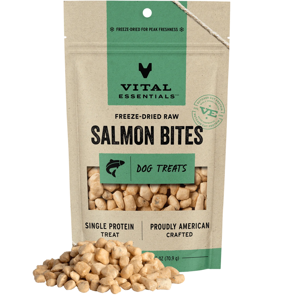 Vital Essentials | Salmon Bites Dog Treats 2.5 oz